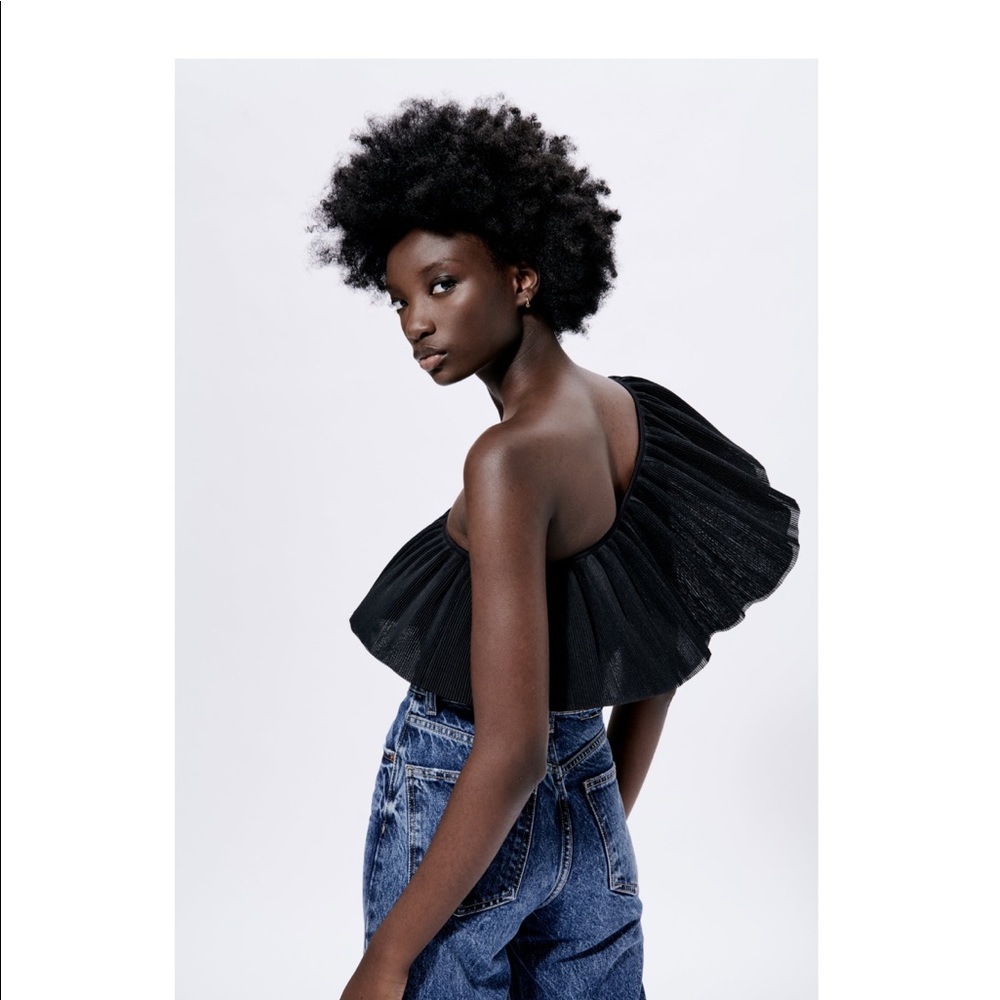 Zara ruffled asymmetric bodysuit - Picture 6 of 10